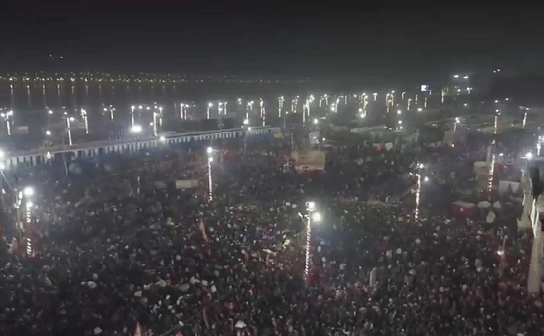 Congestion at Kumbh Mela Ban on holy water