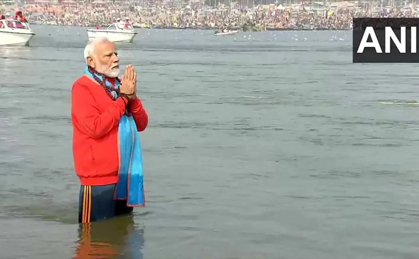 Maha Kumbh Mela PM Modi takes holy dip in Triveni Sangam