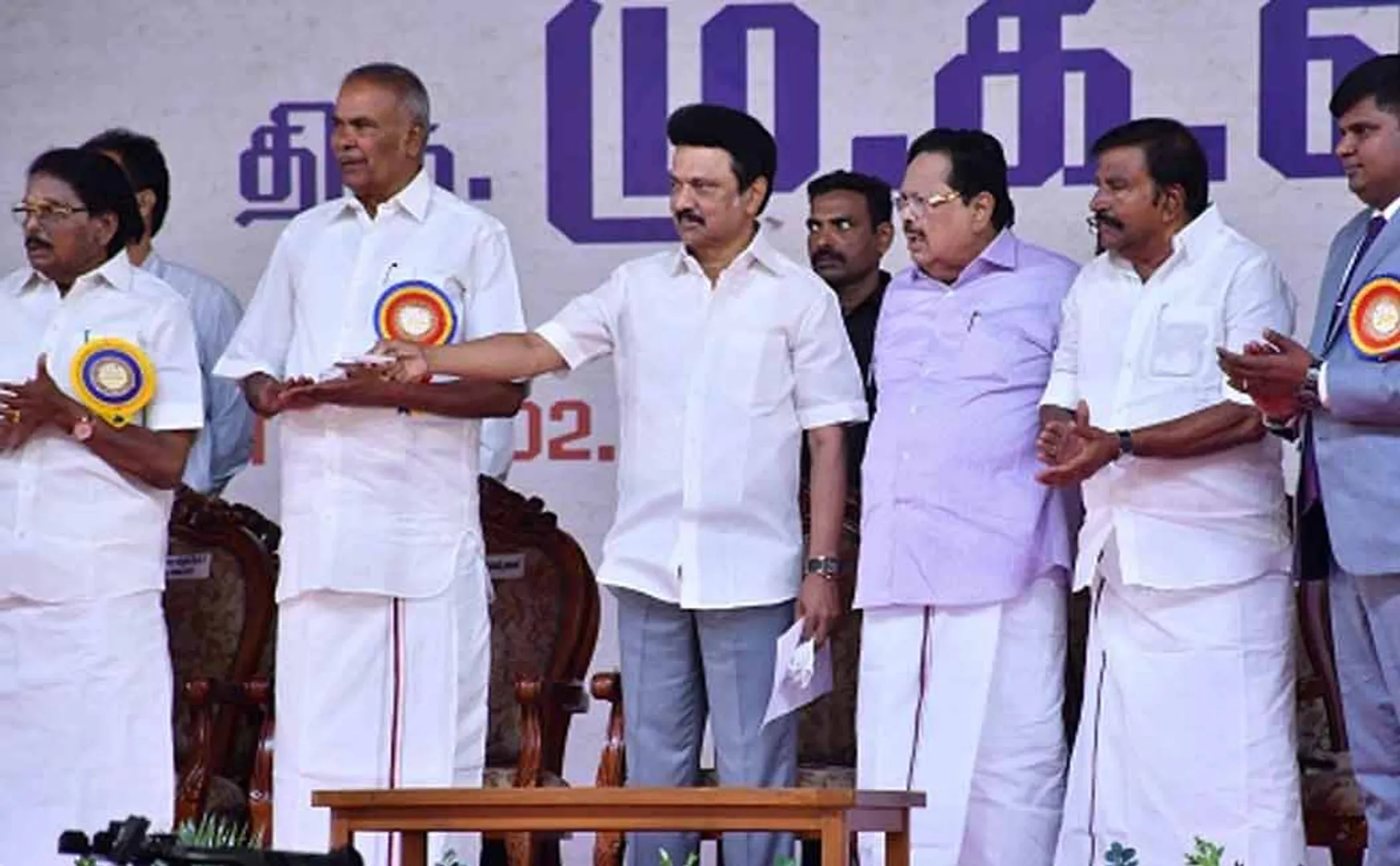 cm Stalin completed projects worth Rs. 9,368 crore in paddy fields