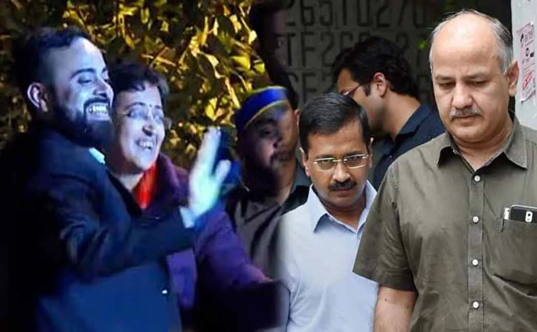 Atishi celebrated by dancing with party members