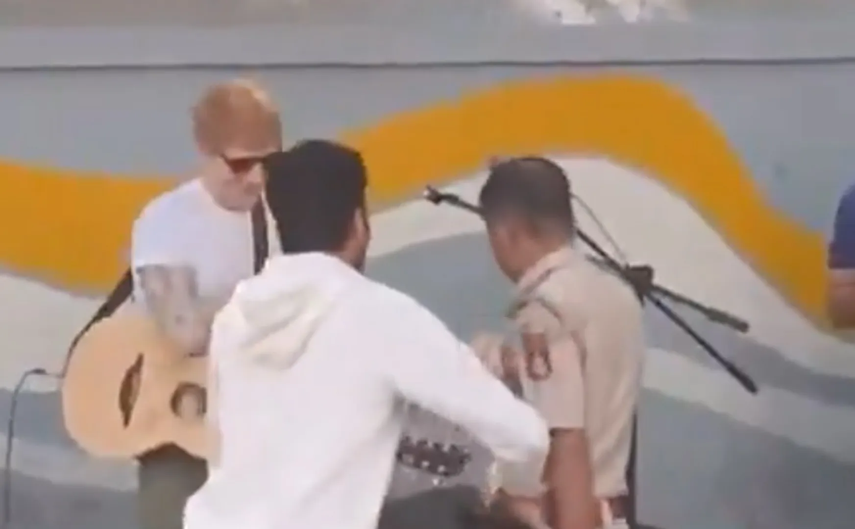 Bengaluru Police Stop Ed Sheeran singing at church street
