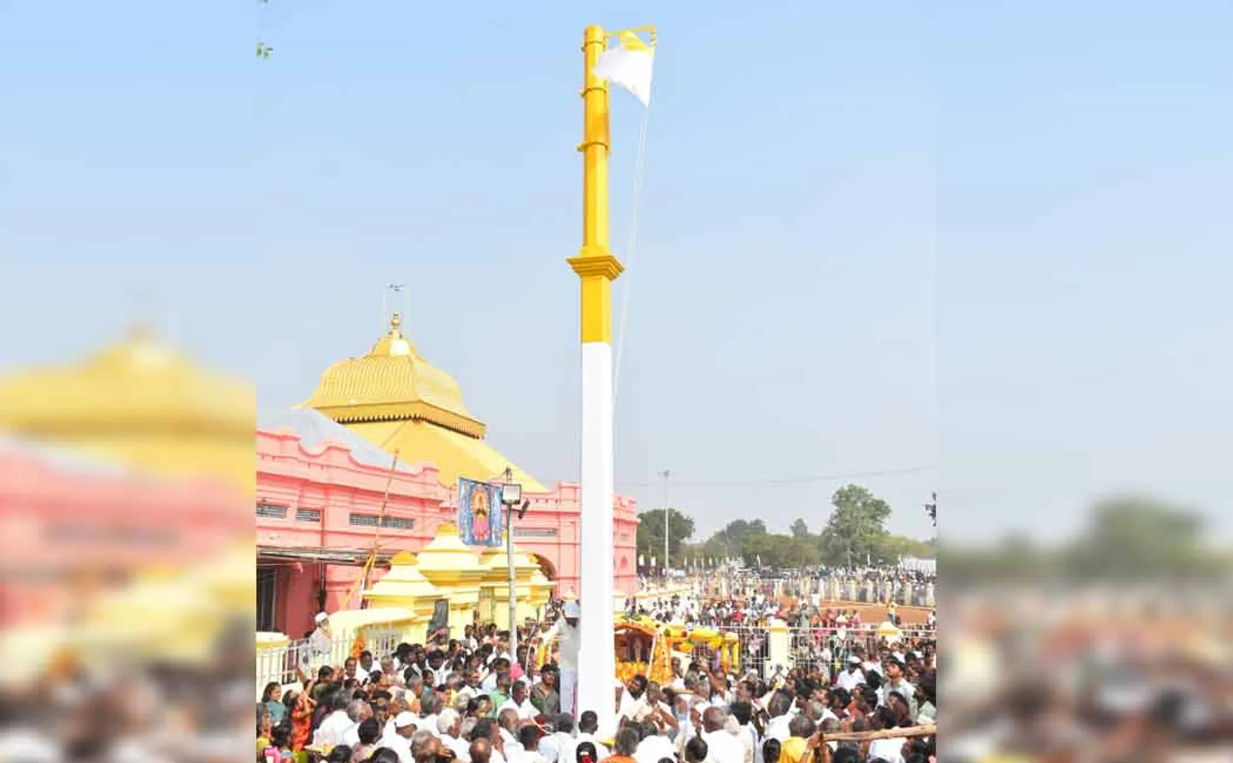 Thaipusam festival flag hoisting at Vadalur Sathya Gnana Sabha!