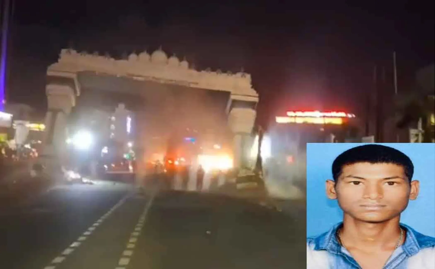 Madurai  Mattuthavani Entrance gate Demolition work JCB Operator incident 