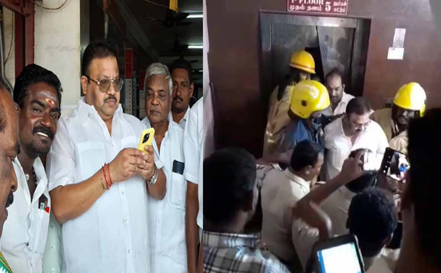 MP stuck in elevator in cuddalore