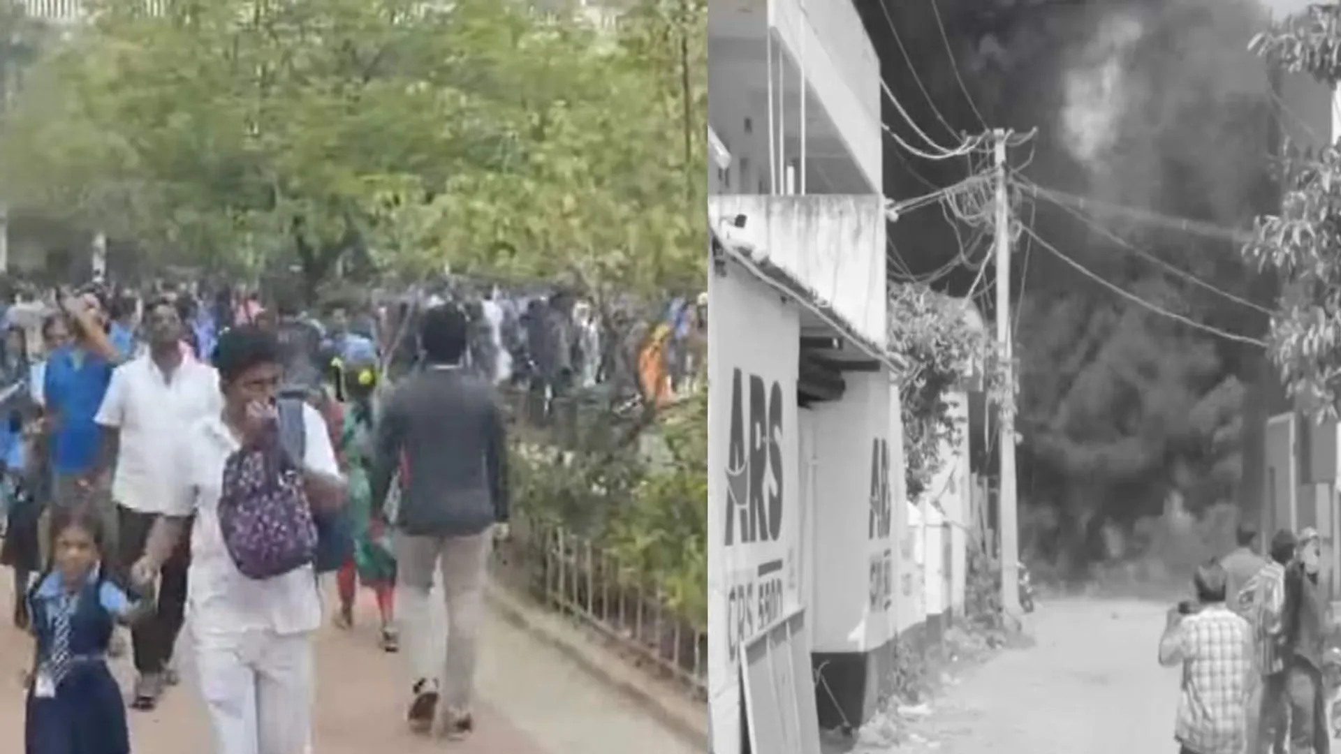  Sudden fire accident; Students evacuated from school 