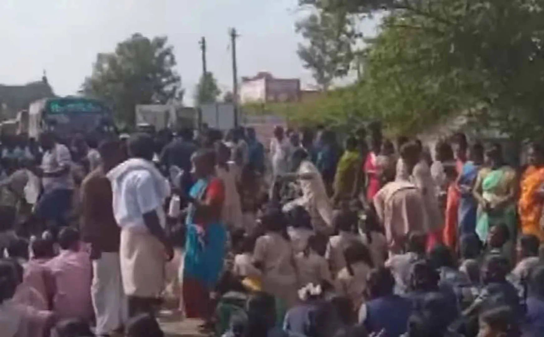 POCSO case Students gather in support of teacher