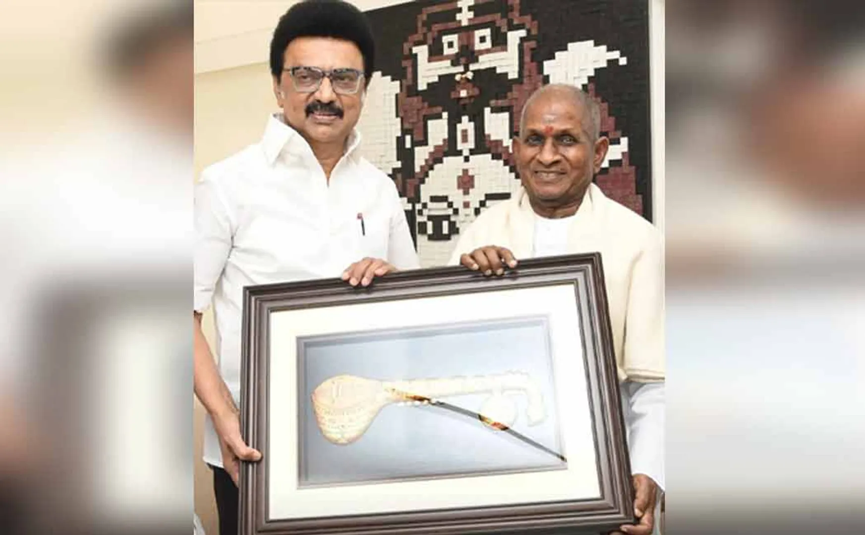 CM Stalin visited Ilayaraaja house and congratulated him 