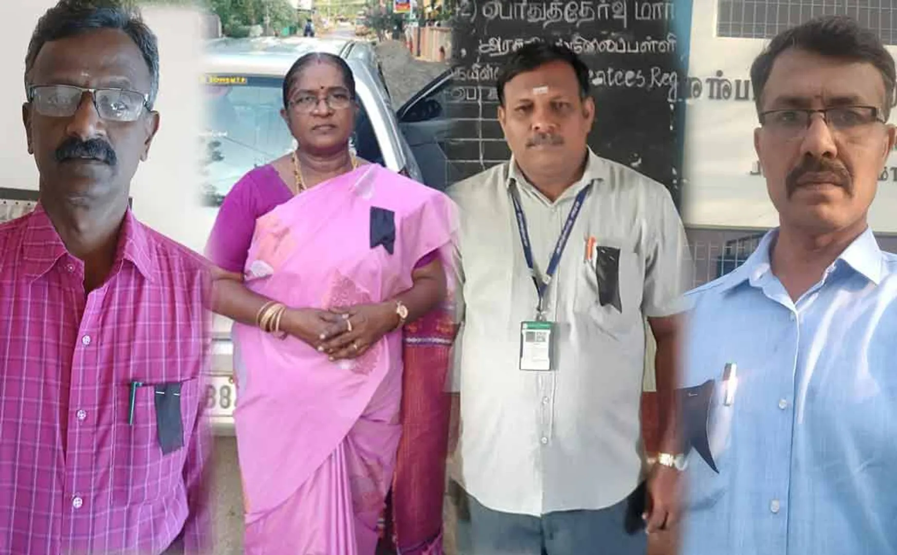 Head teachers wearing black stripes while conducting examinations!