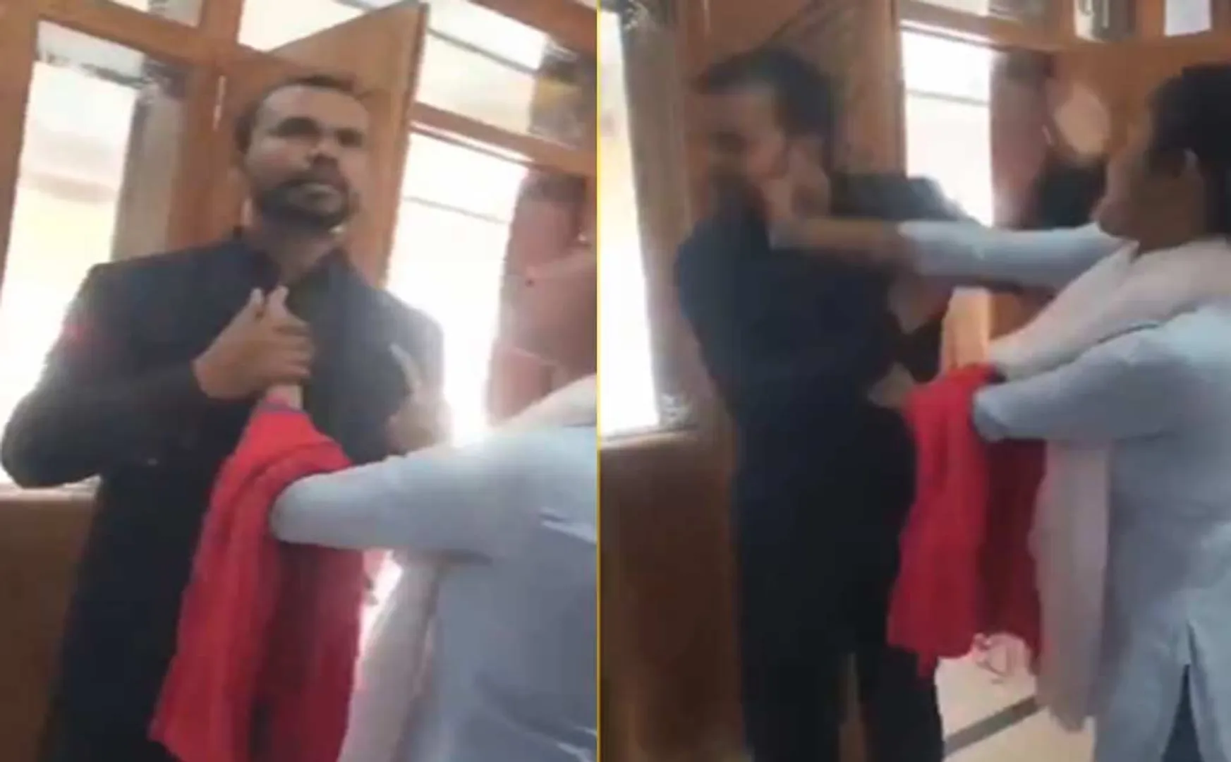 A woman hit  a dance teacher for incident happened to girl in uttar pradesh