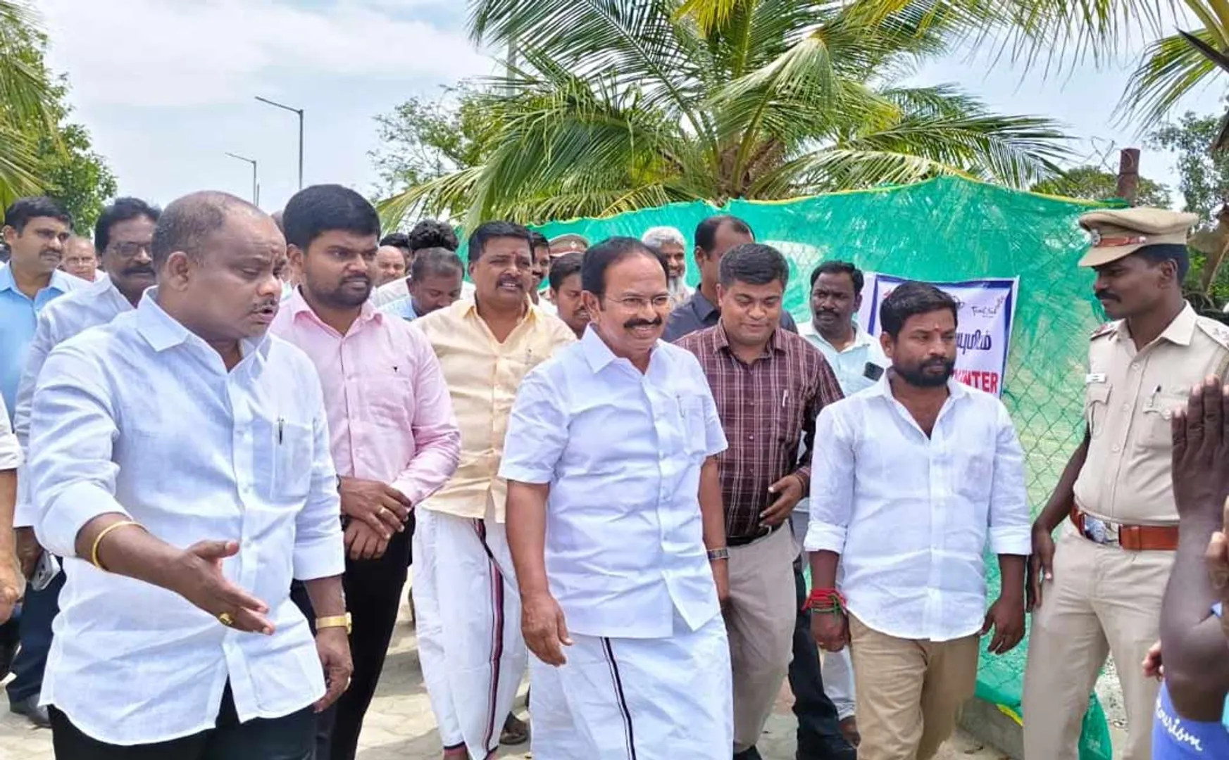 Tourism Minister Rajendran inspects Pichavaram
