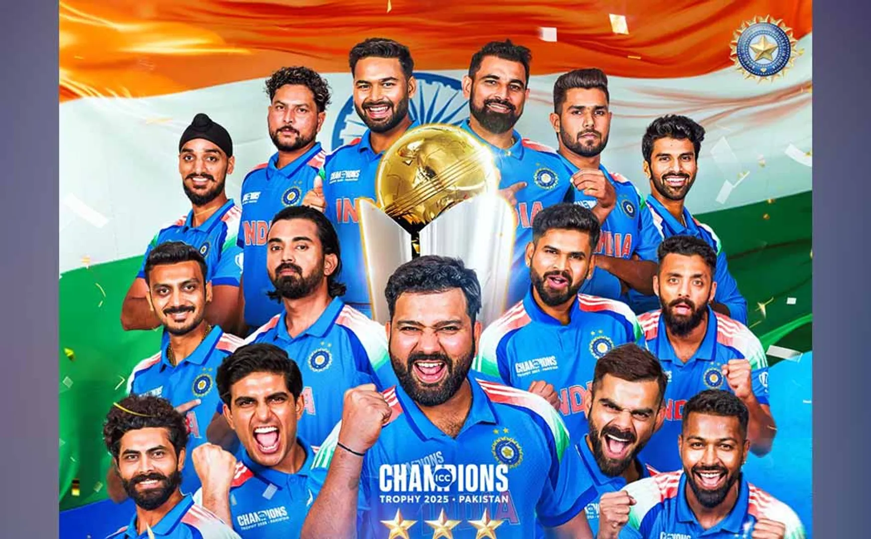 Indian team wins Champions Trophy Captains congratulate them 
