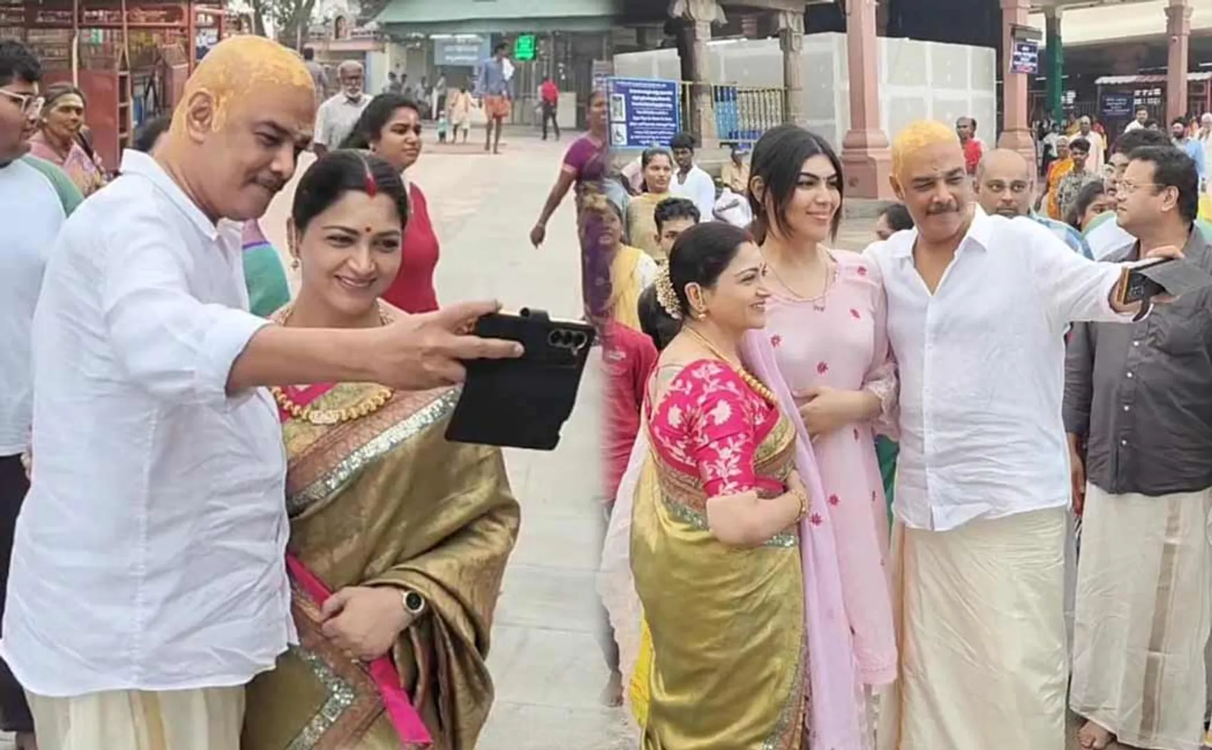 Khushboo husband used cell phone violation  Pazhani Murugan Temple ban