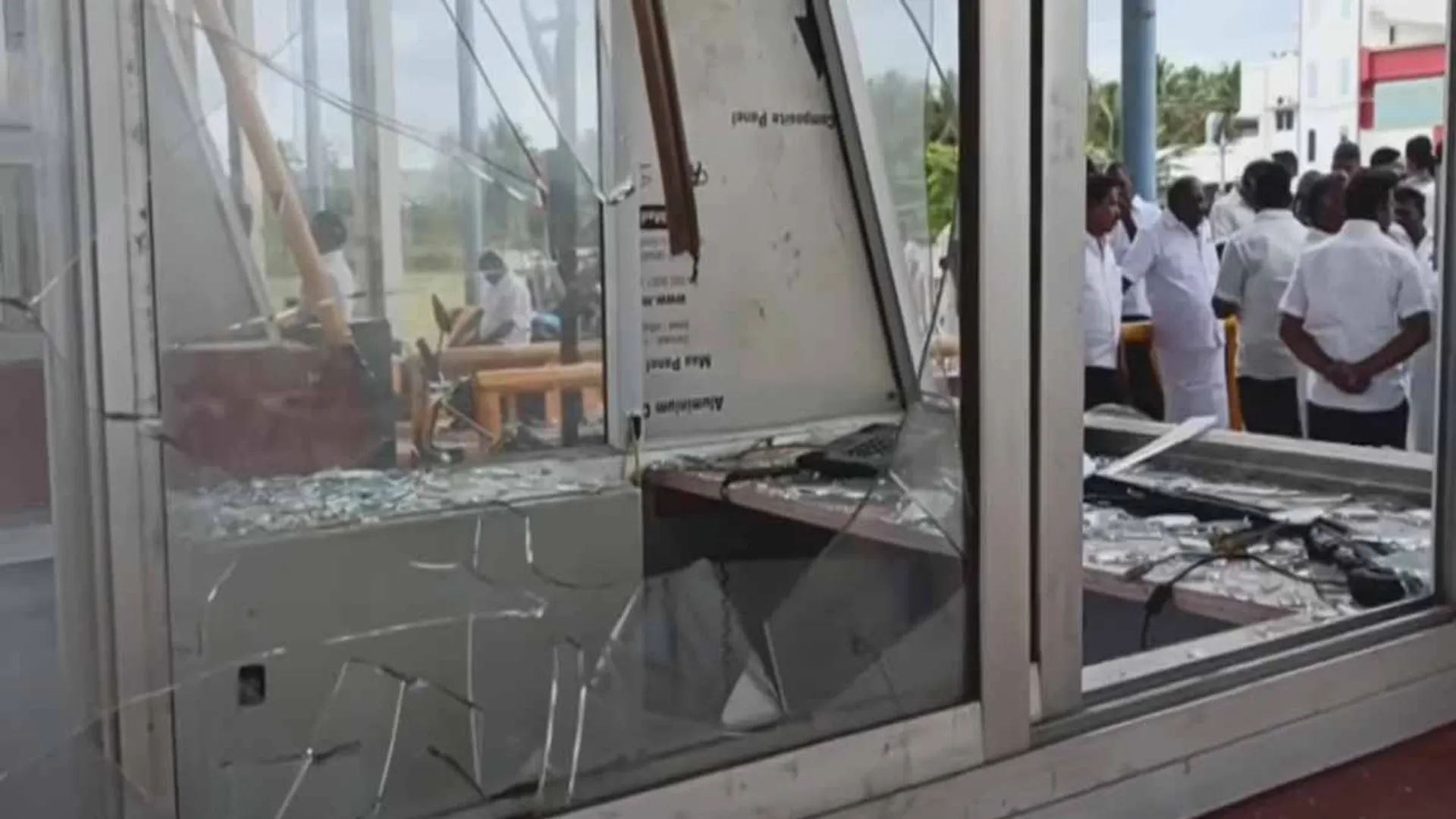 Public vandalizes toll booth