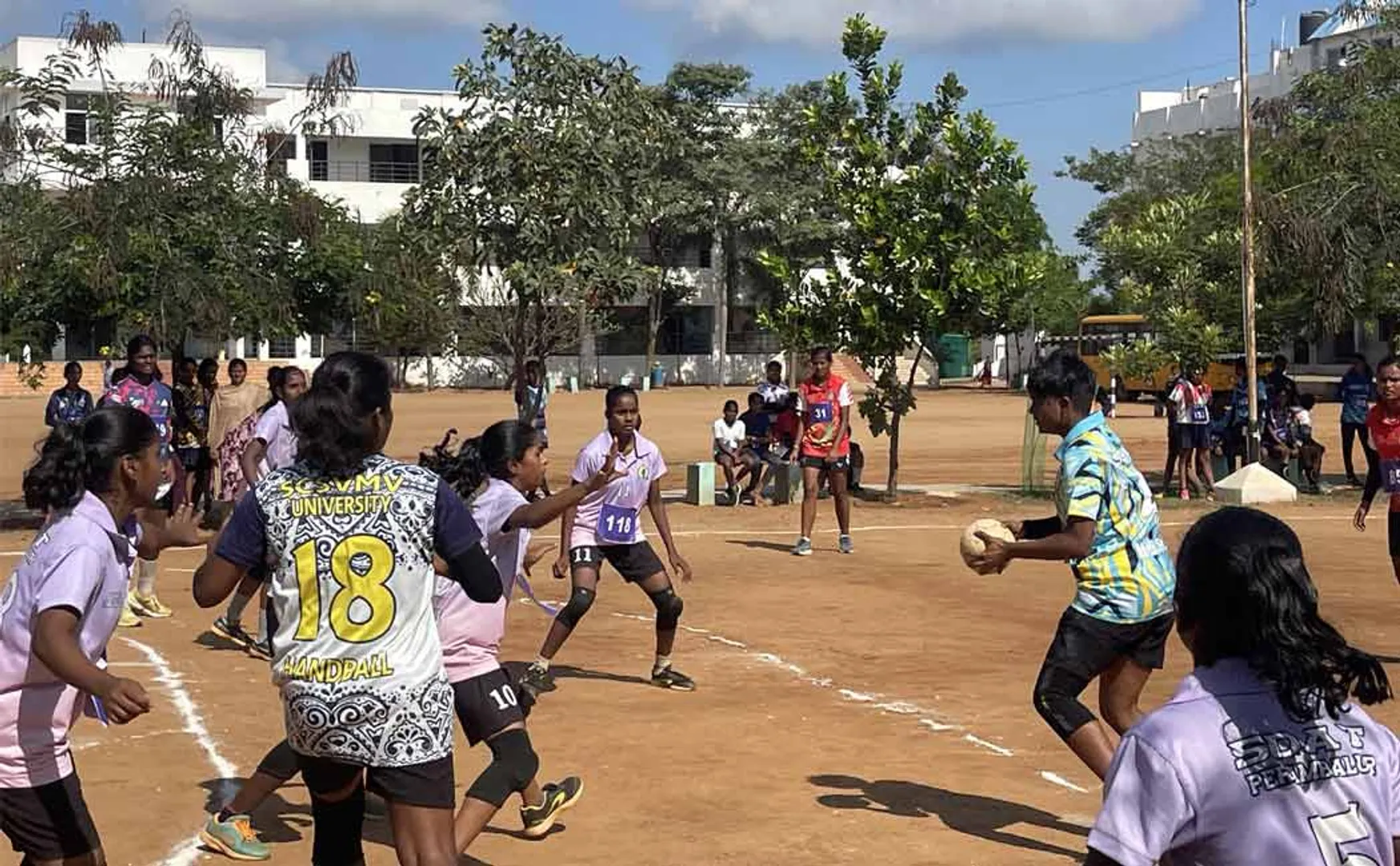 Players selected for tn team to participate national level handball tournament 