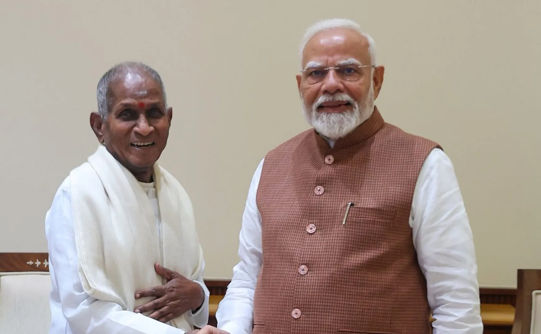 ilaiyaraajaa meets narendra modi