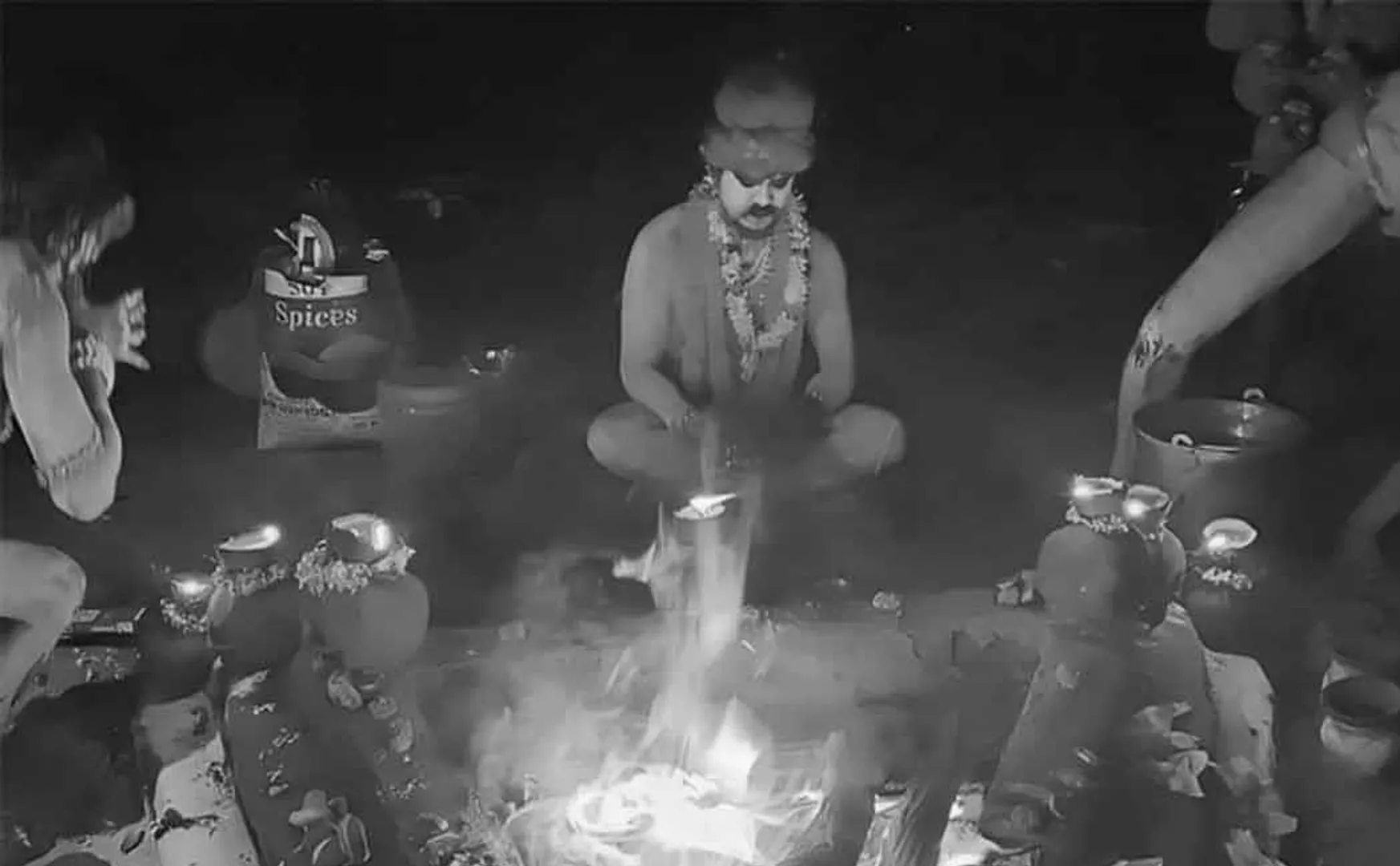 Aghori Puja at midnight continue sand quarry operations near Chidambaram