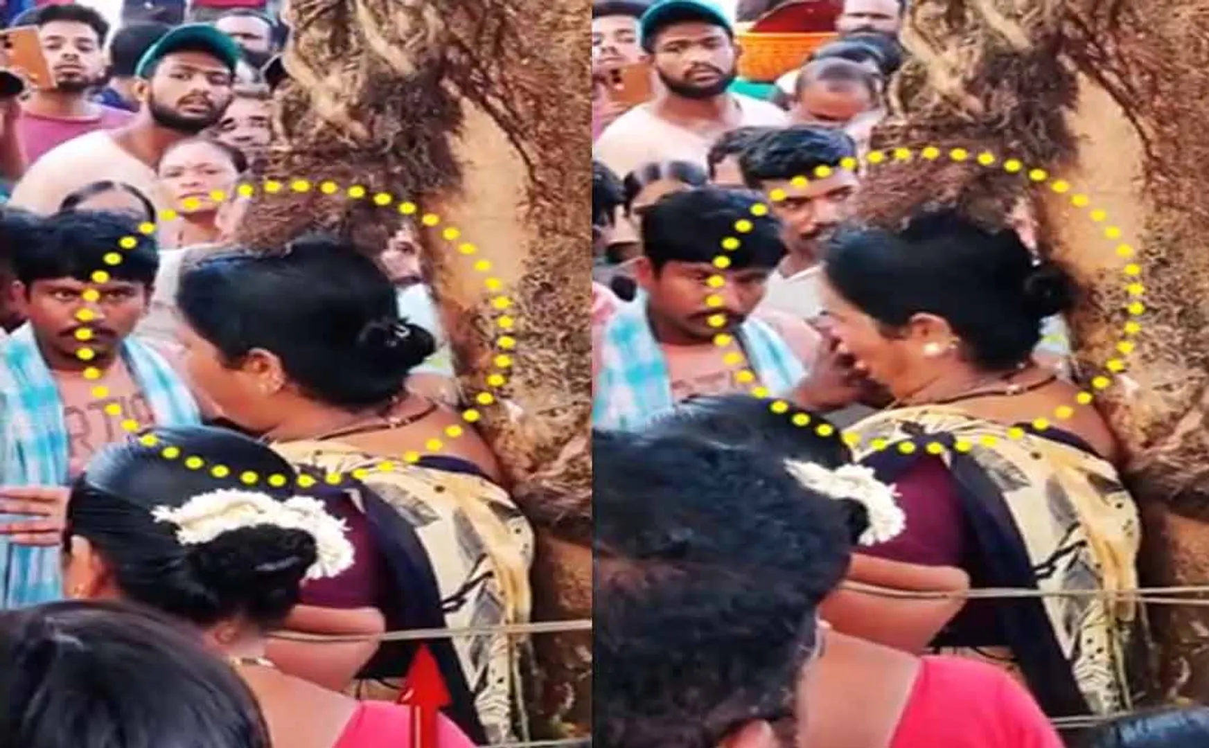 woman tied to tree and slapped claims she stole fish in karnataka