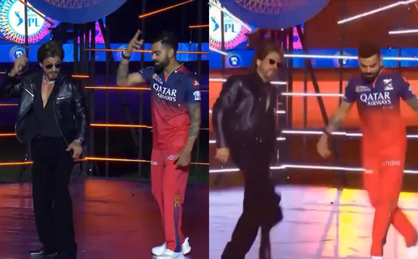 sharukhan dance with kohli in ipl 2025 opening ceremony