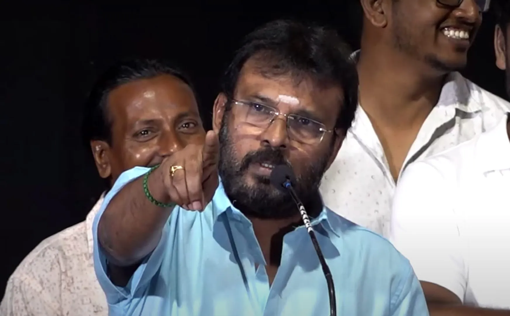 perarasu angry on emi movie event
