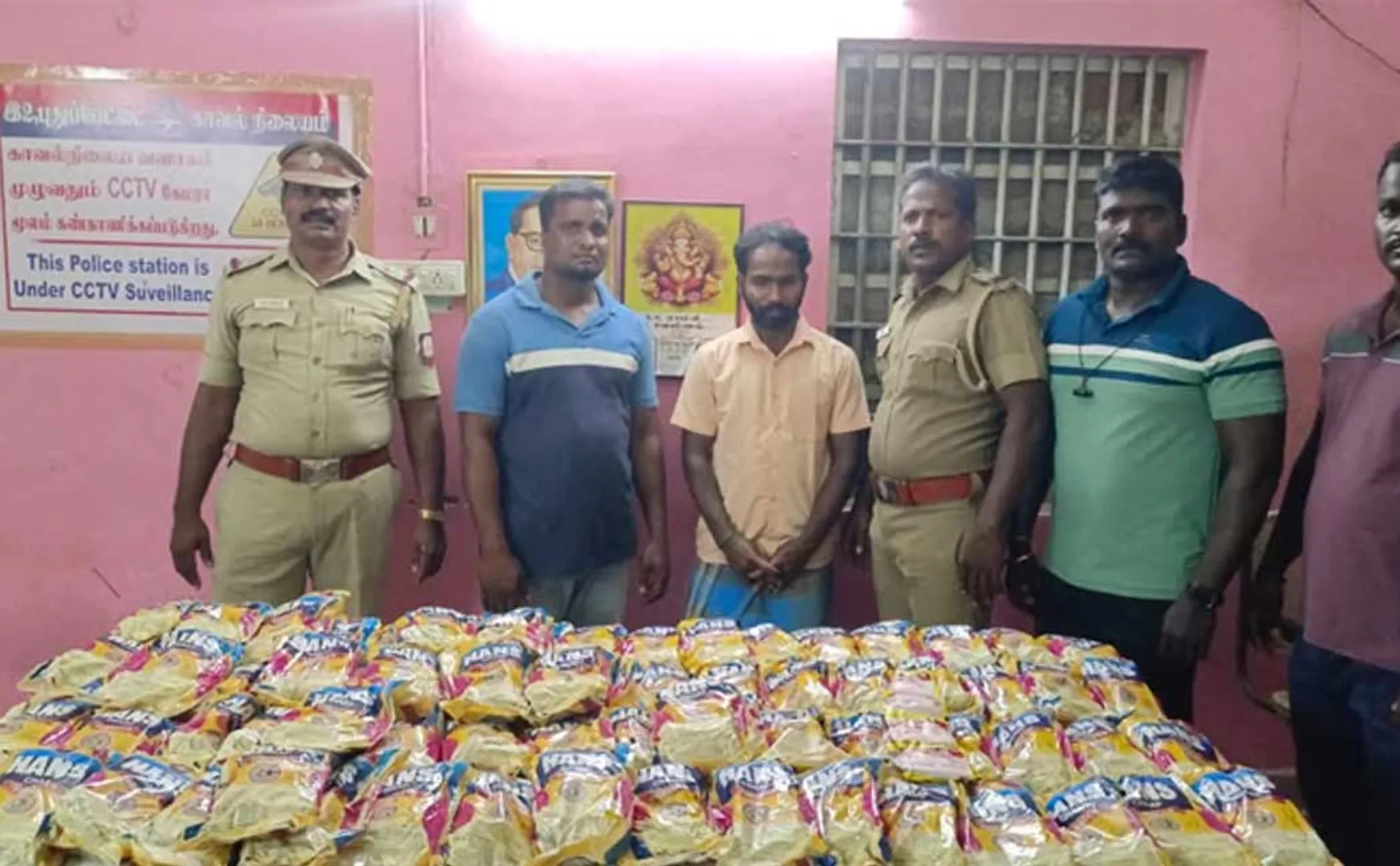 Police seize narcotics, tobacco products near Pudupet