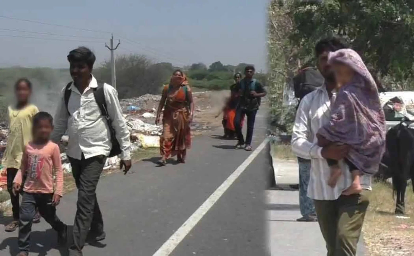 50 families from the northern states walked 90 km without money!