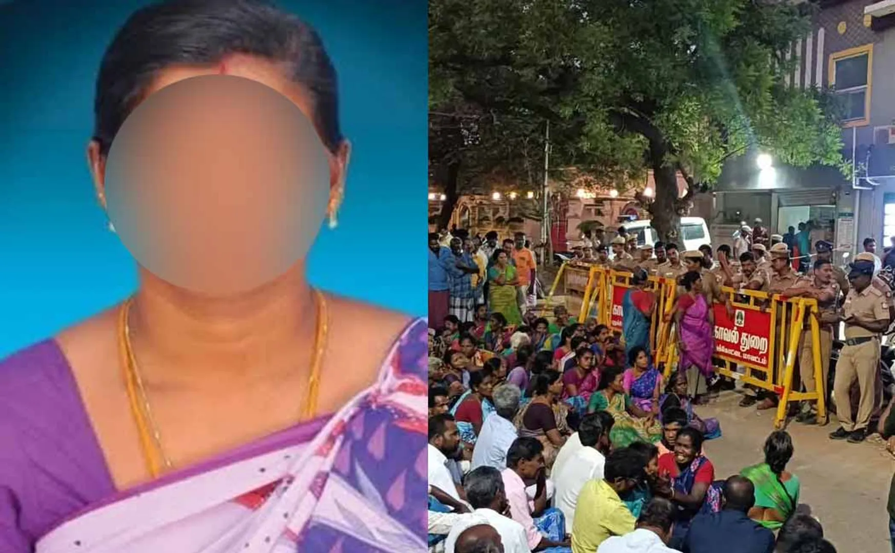 Young woman incident after giving birth via cesarean section relatives block road