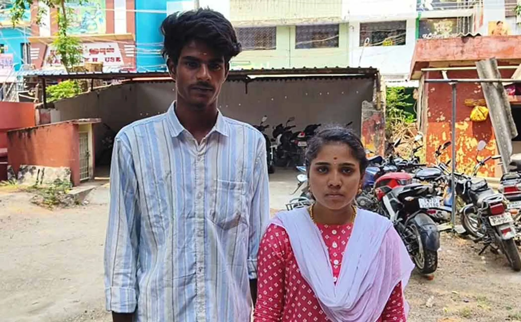  loving couple takes refuge at the police station seeking protection
