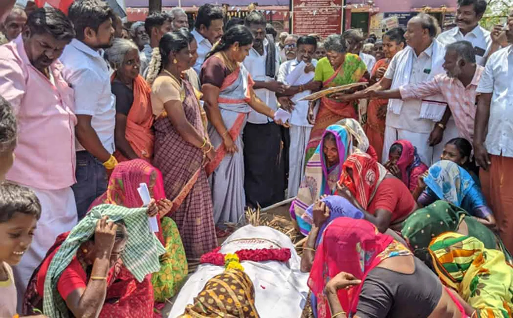 People struggle against central government by holding a protest march 