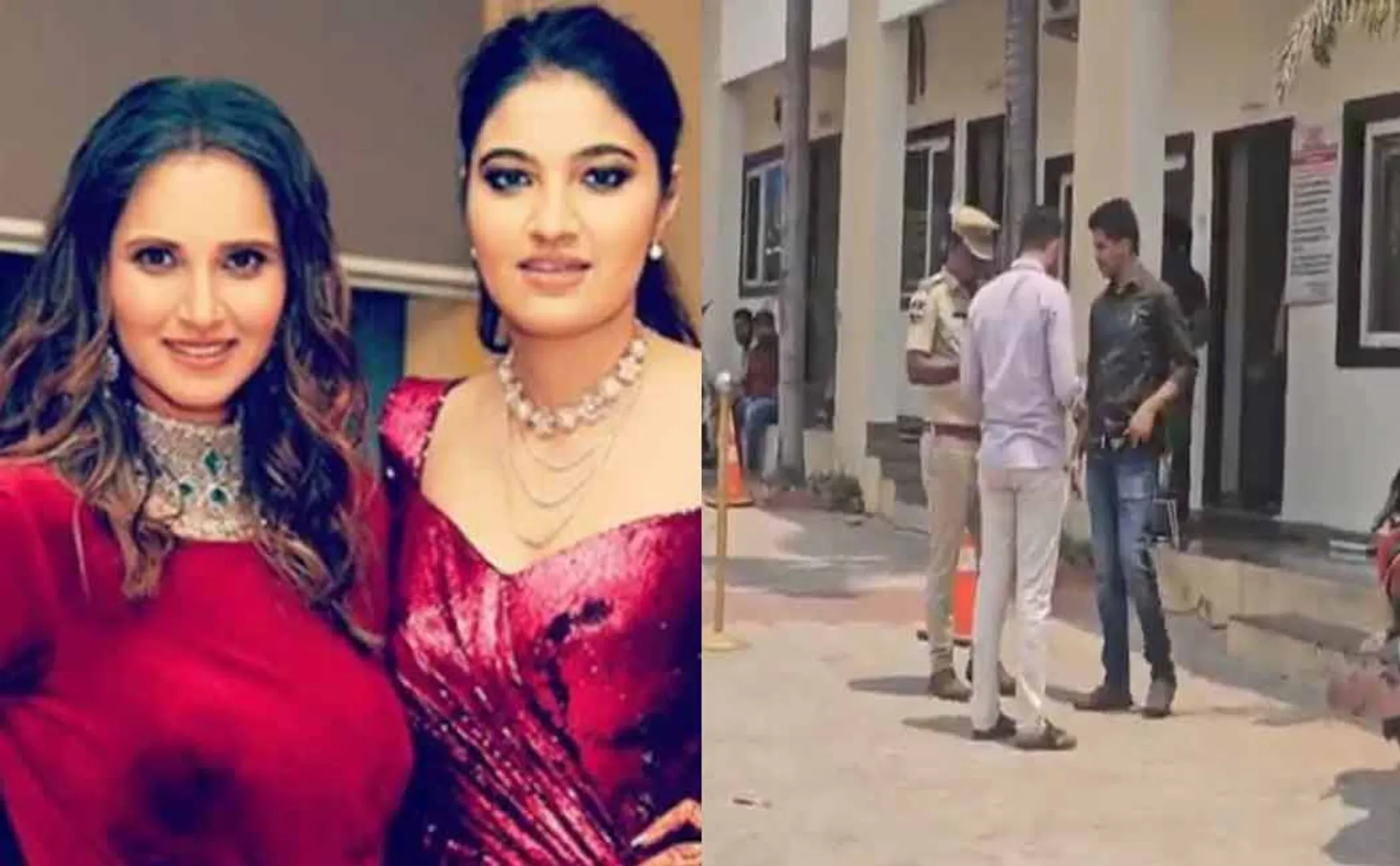 Shooting at an event organized by Sania Mirza's sister in hyderabad