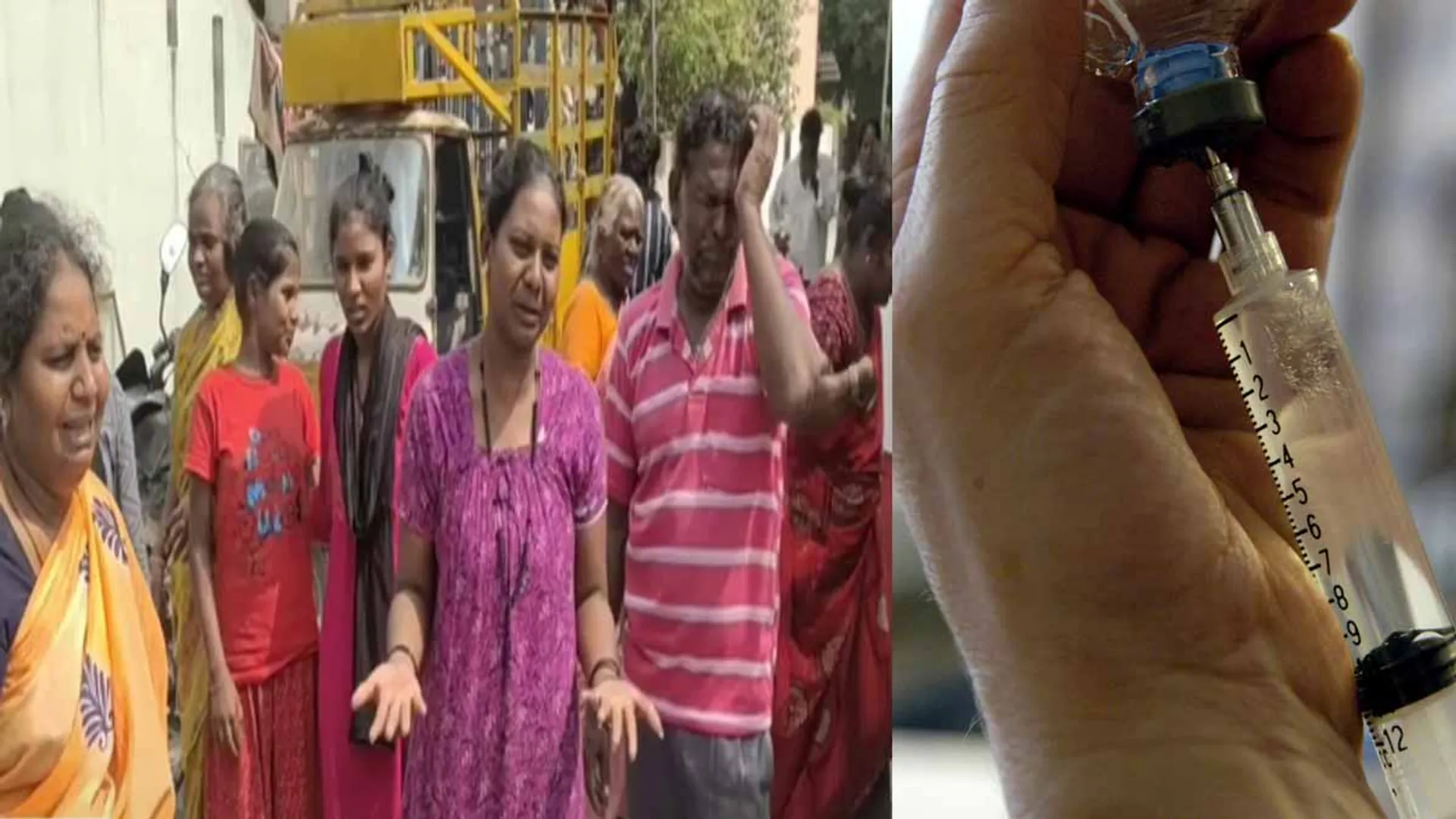 Conflict over drug injection; Cheyyar shocked
