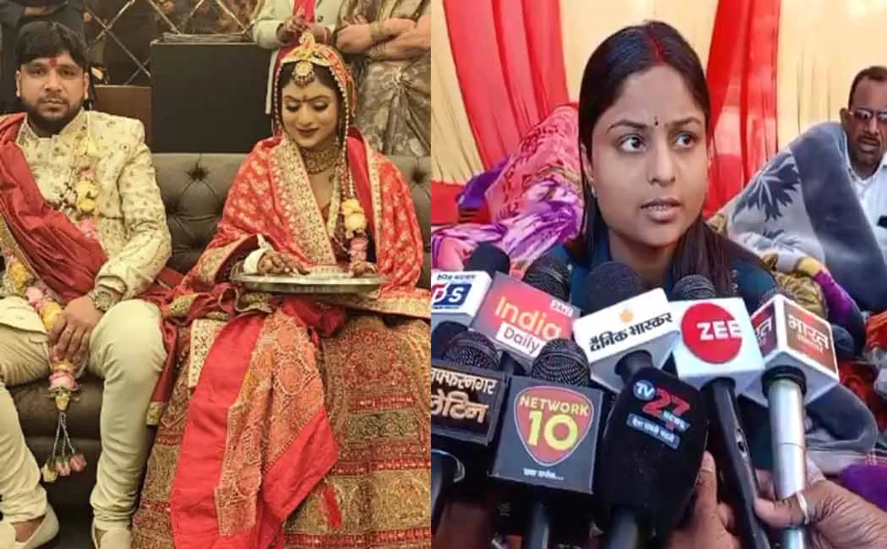 Woman sets up tent outside home to struggle because Mother-in-law demanded dowry after honeymoon in uttar pradesh