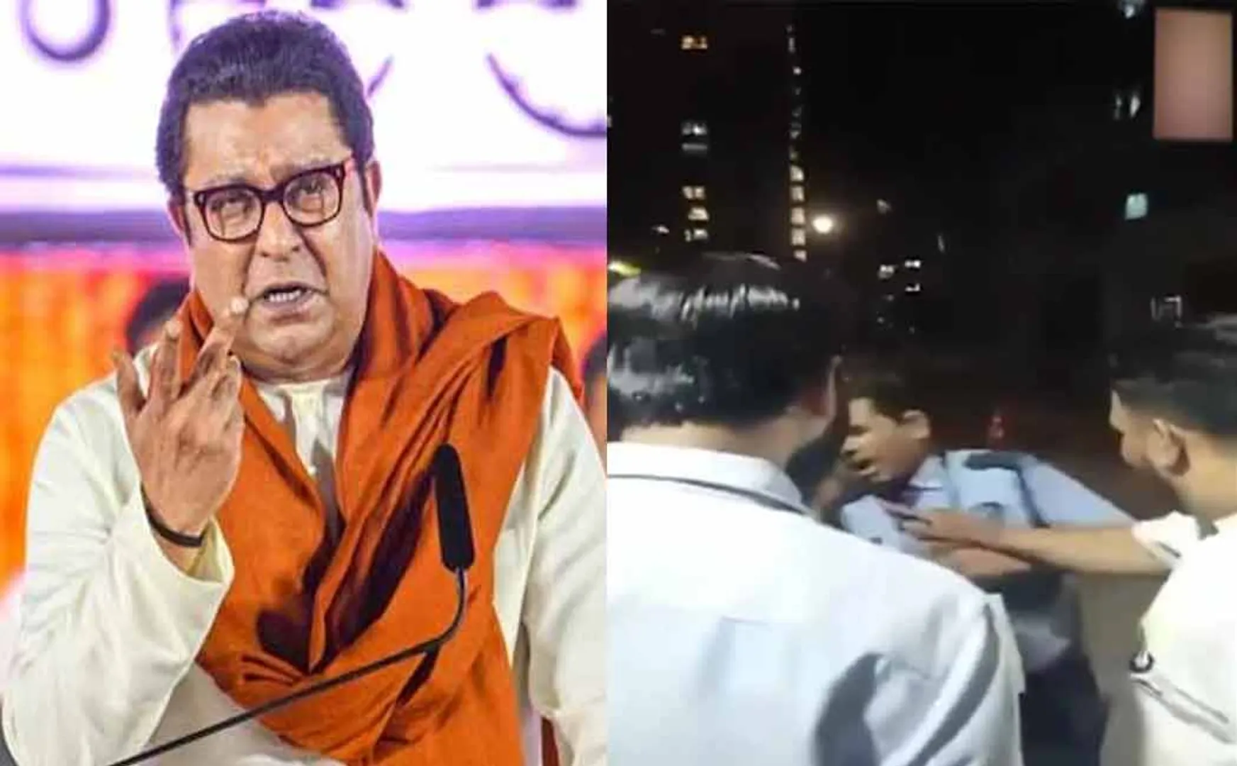 Raj Thackeray Party members hit the security guard because he did not know Marathi in maharashtra