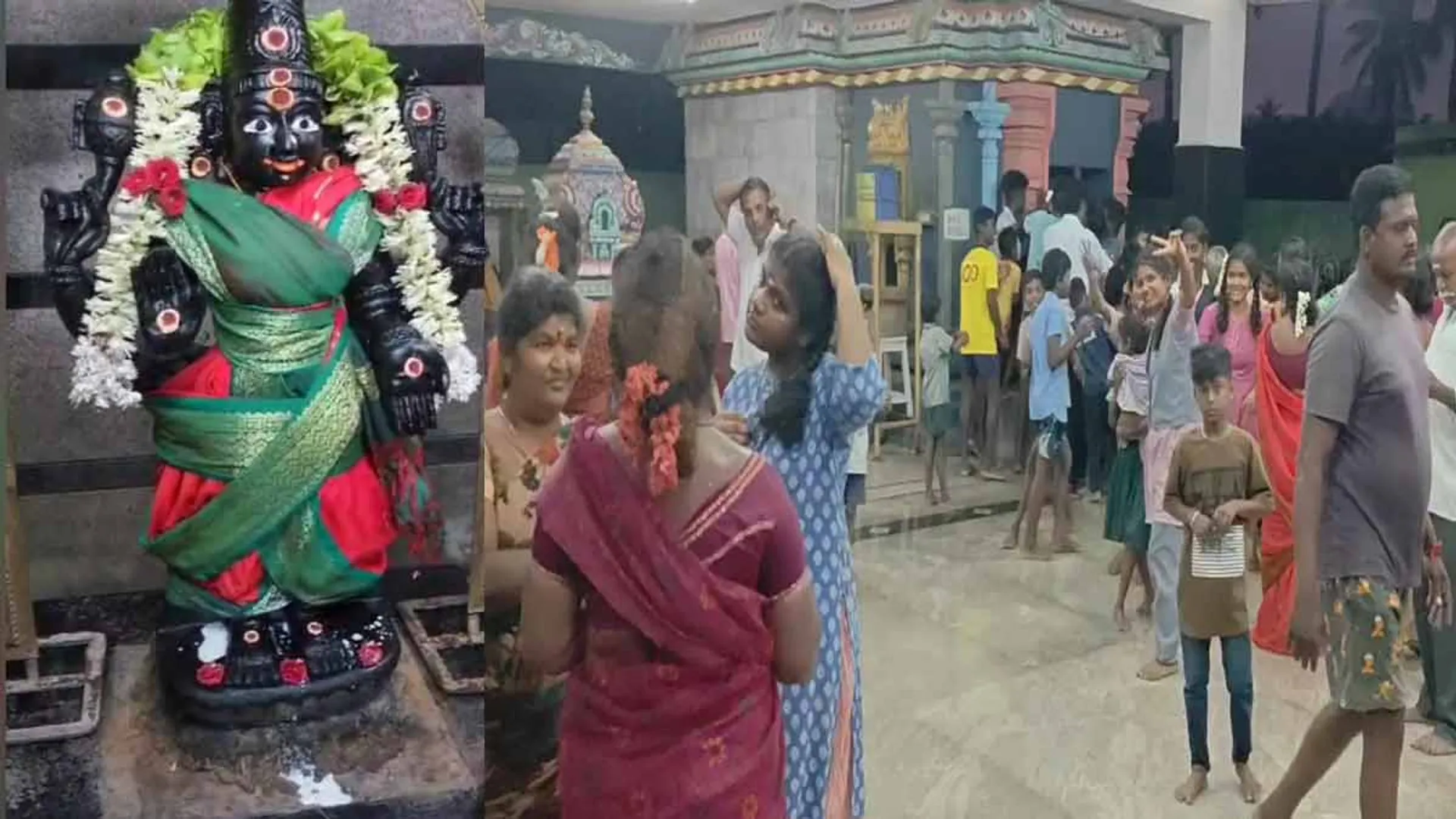 'Milk spilled on Amman idol' - Devotees flock to the place after news spread like wildfire