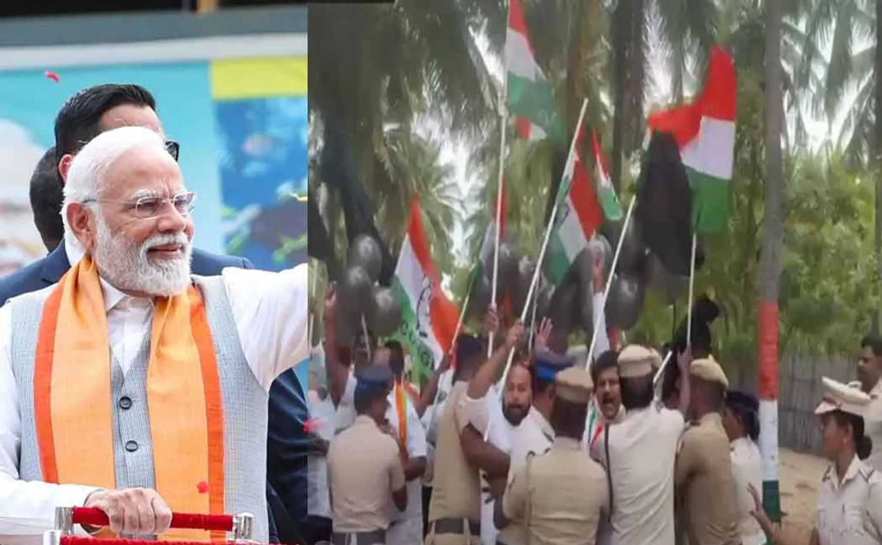  Congress protests against Modi's visit
