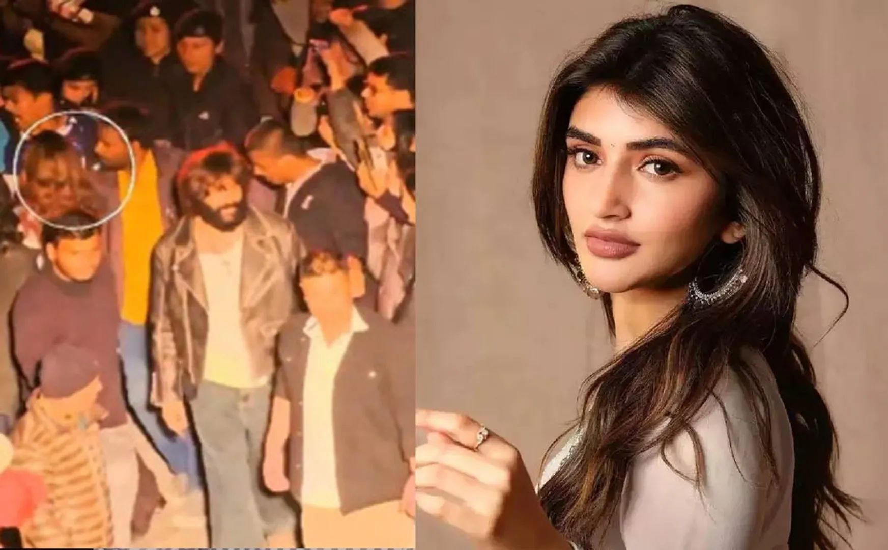 fan pulled over a sree leela in crowd