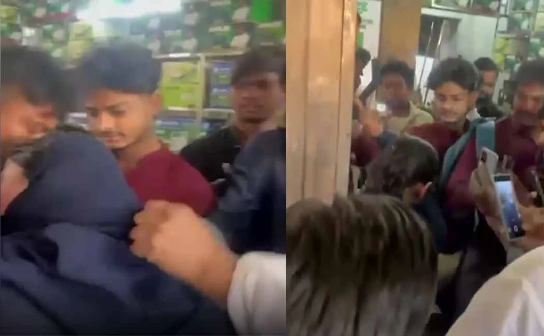 A mob brutally hit a Muslim woman by removing her hijab in uttar pradesh