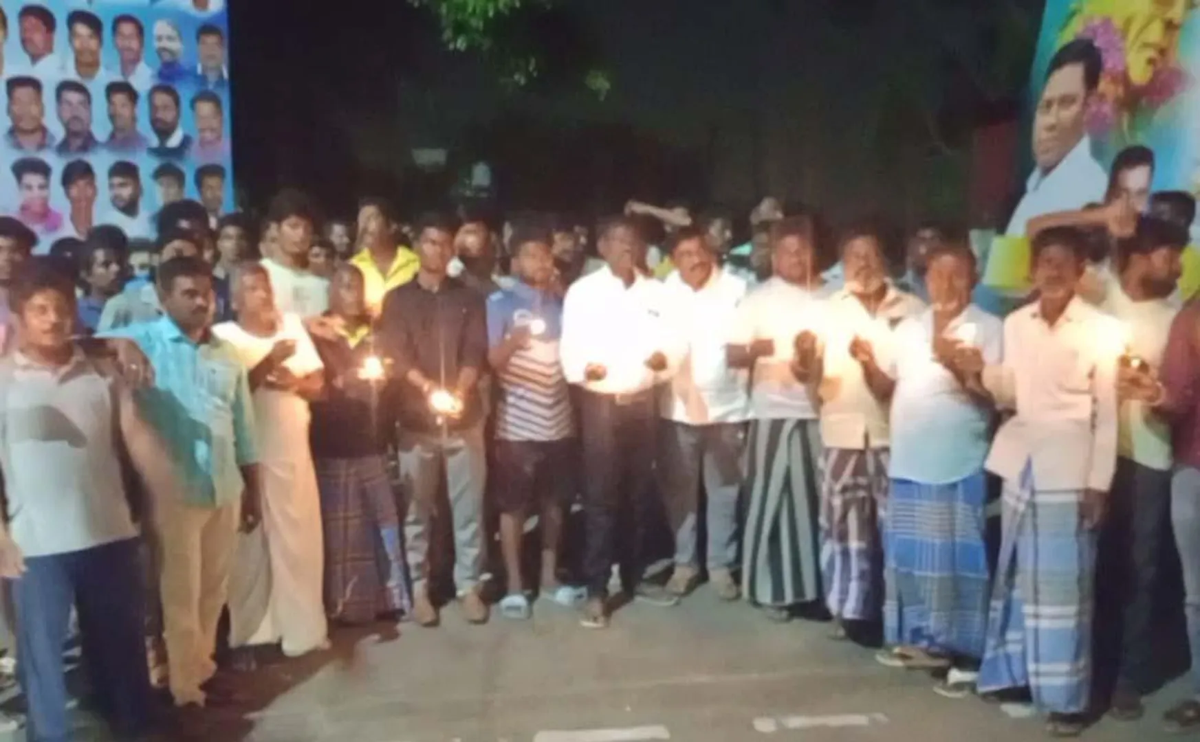  Candlelight protest demanding balanced electricity supply!