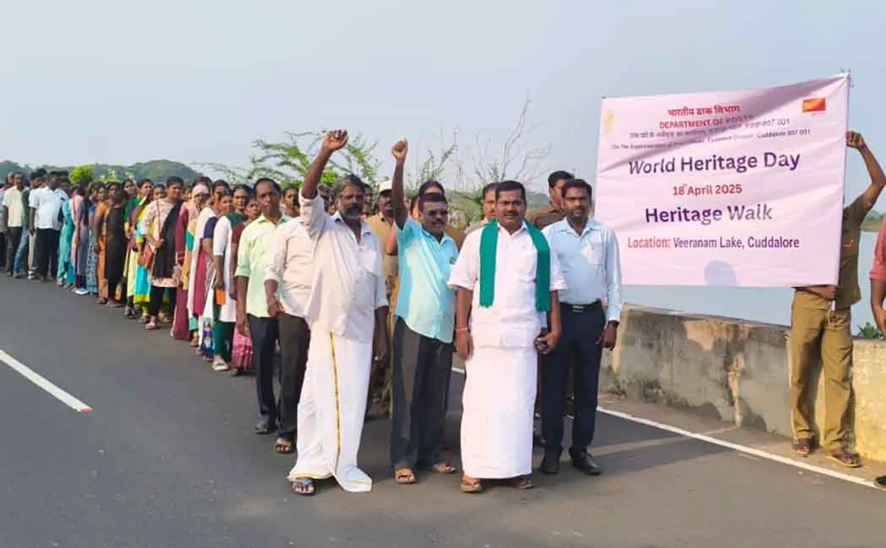Postal Dept walks  preserve heritage landmarks on Veeranam Lakeside Road