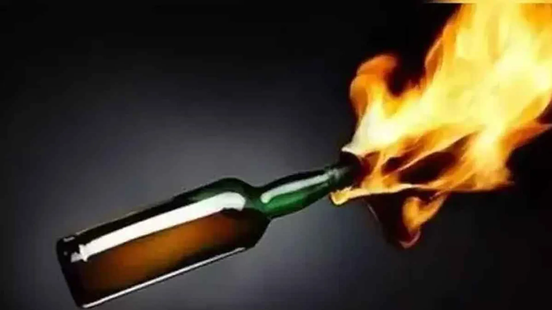 Police investigate after kerosene bottle was thrown at house, setting it on fire