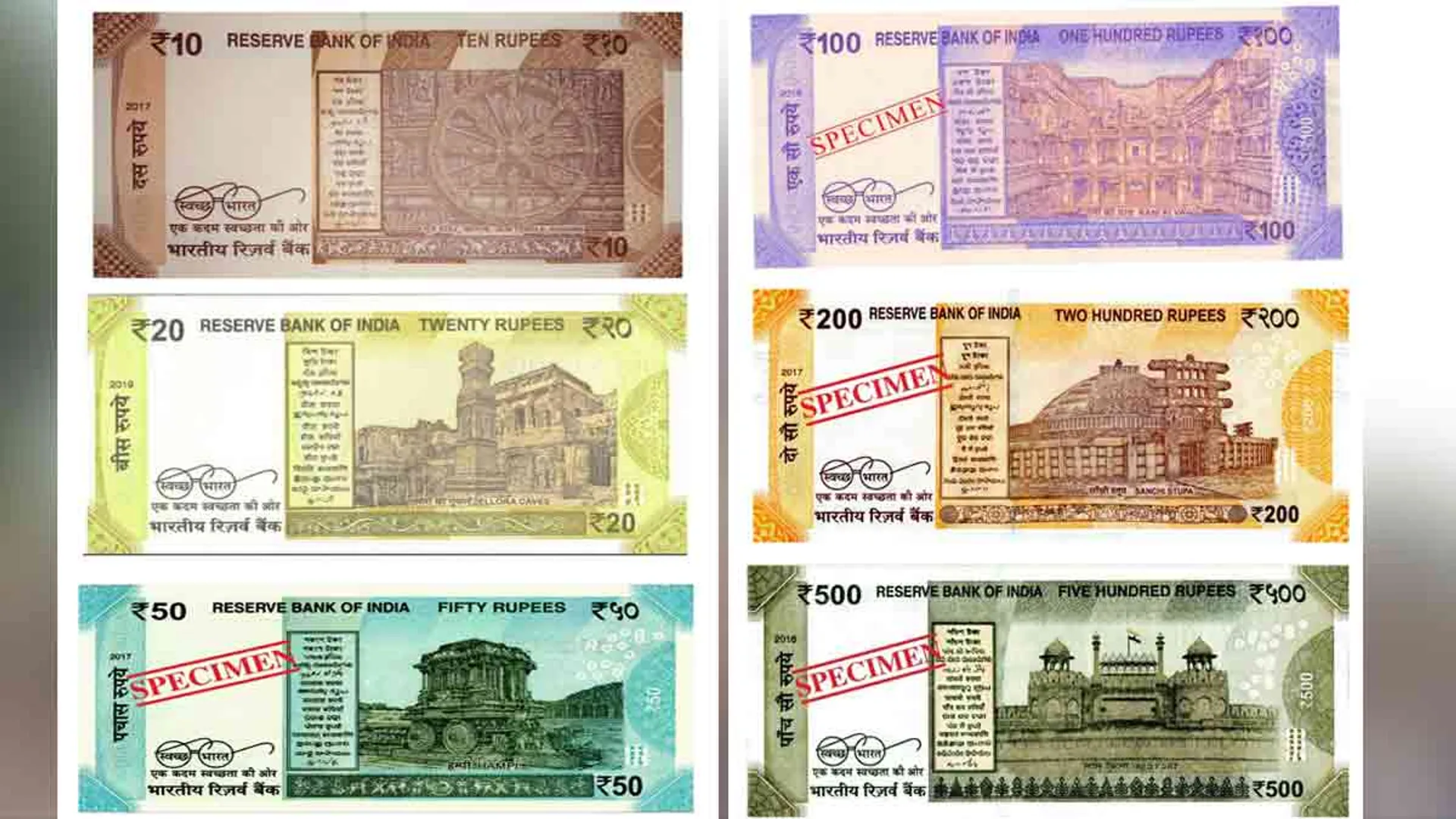 World Heritage symbols on banknotes