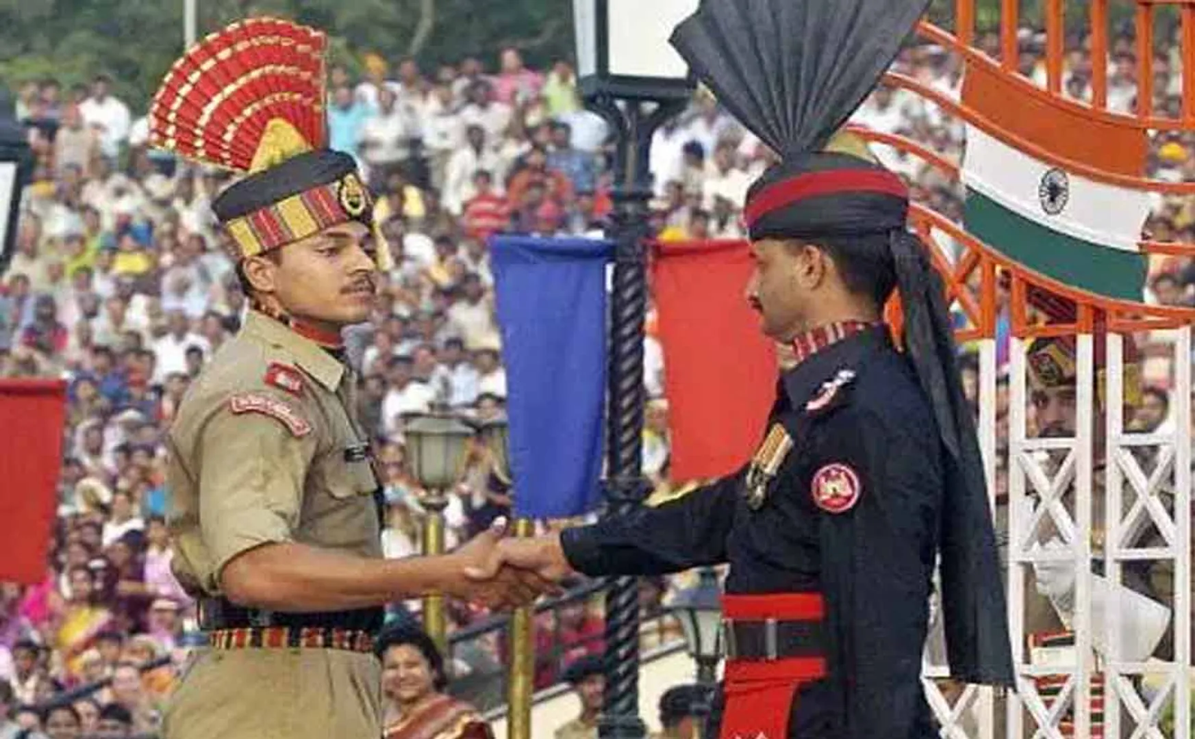 Ban on shaking hands with Pakistani rangers at attari - wagah border