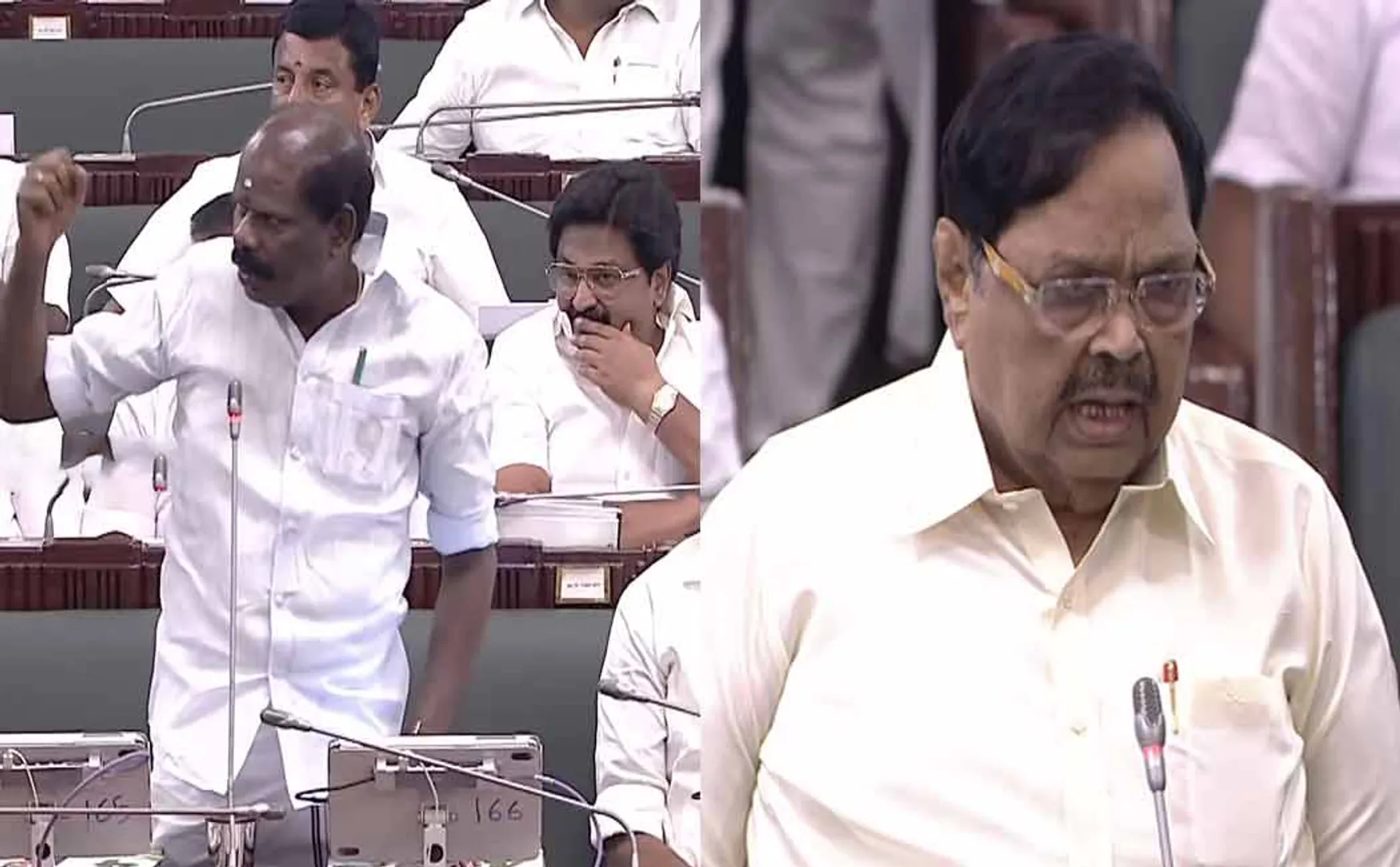 Duraimurugan gets angry for AIADMK MLA taunts Speaker