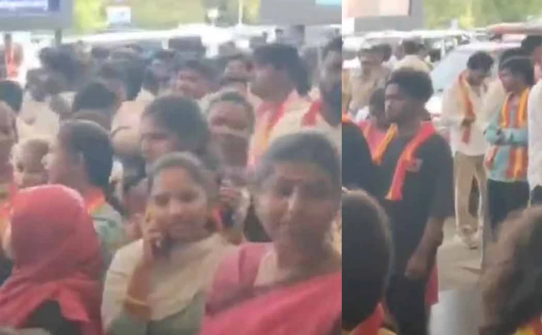 TVk supporters gathered at Coimbatore airport to welcome Vijay