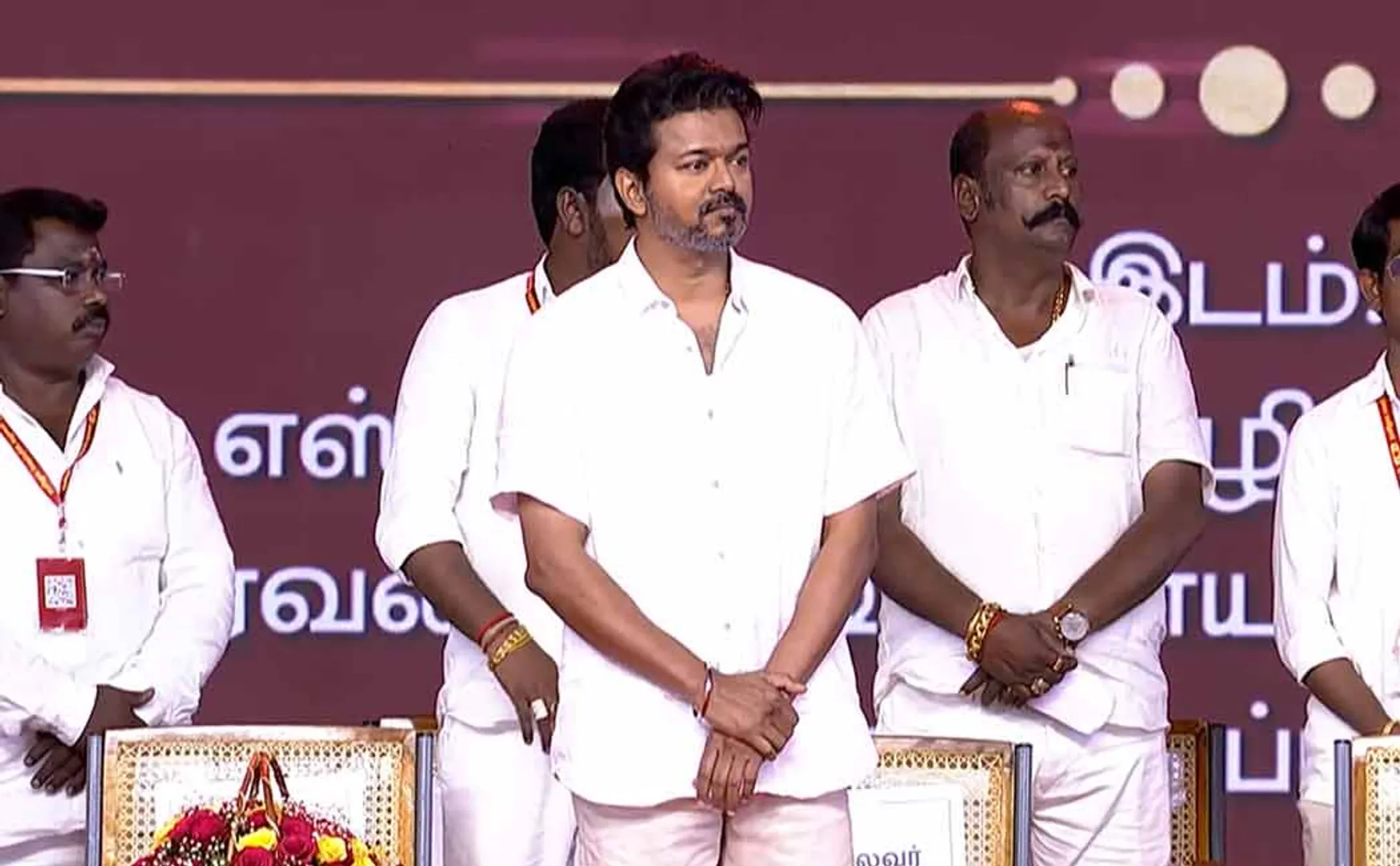 A sudden fire broke out at a seminar attended by Vijay