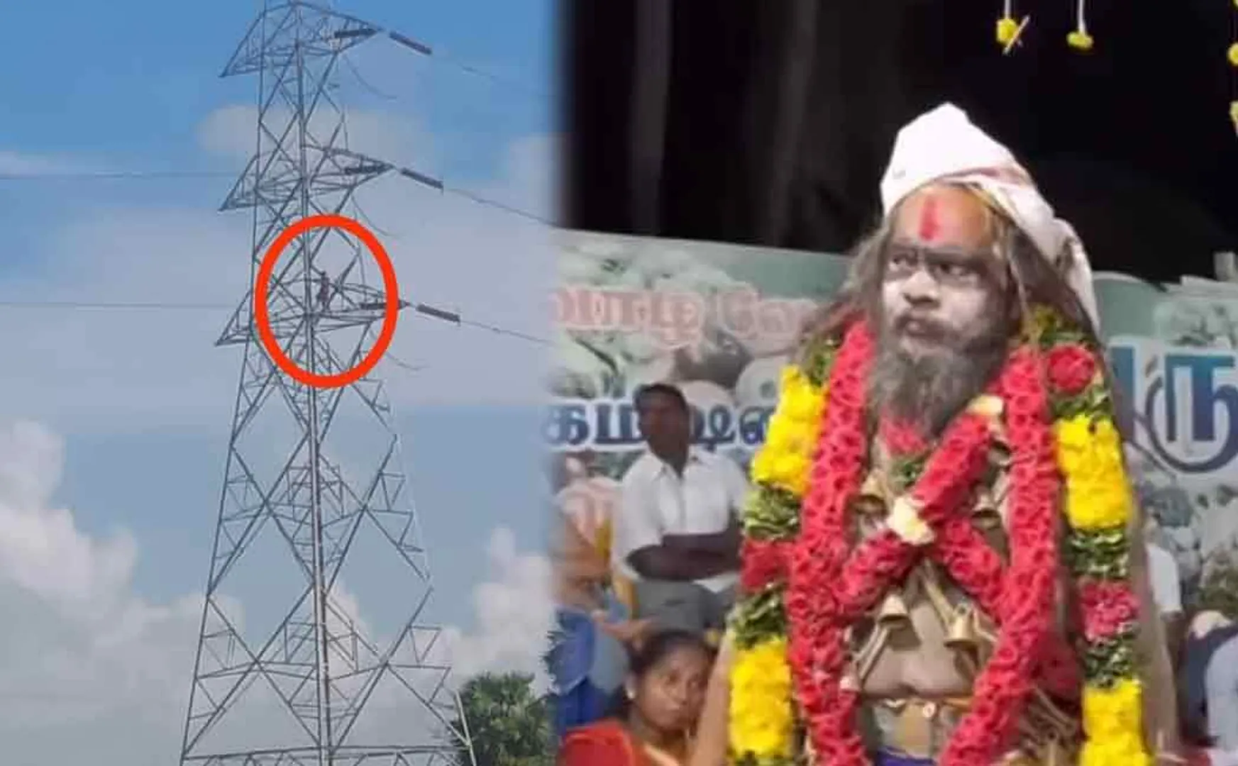 man climbed electricity pole cried after being beaten by preacher 