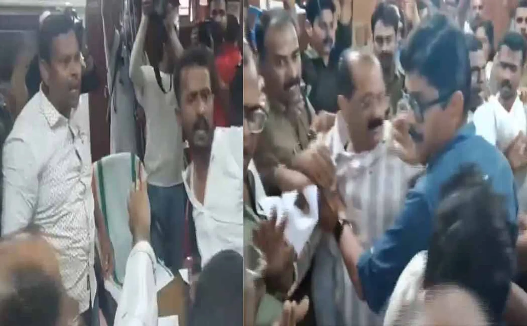 Clash between BJP and Congress in kerala 