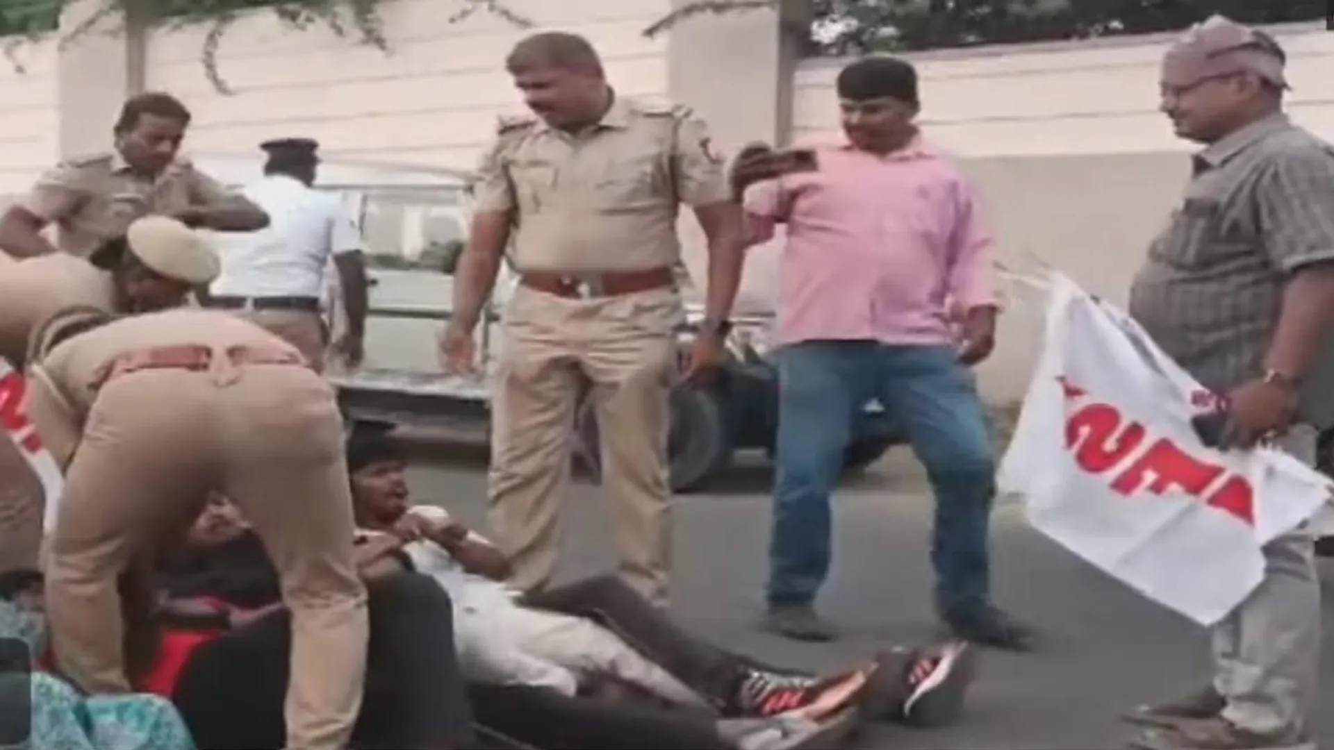 Student organizations involved in protest over 'removal of student's button at NEET exam center' arrested