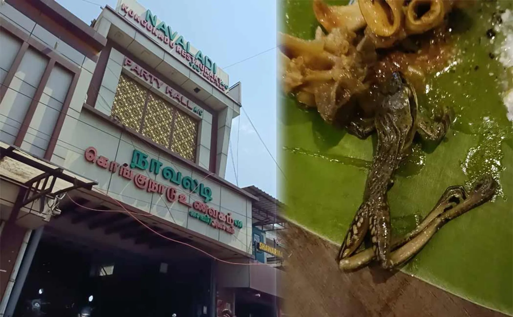 Customer shocked after food at Poonamallee restaurant contains frog