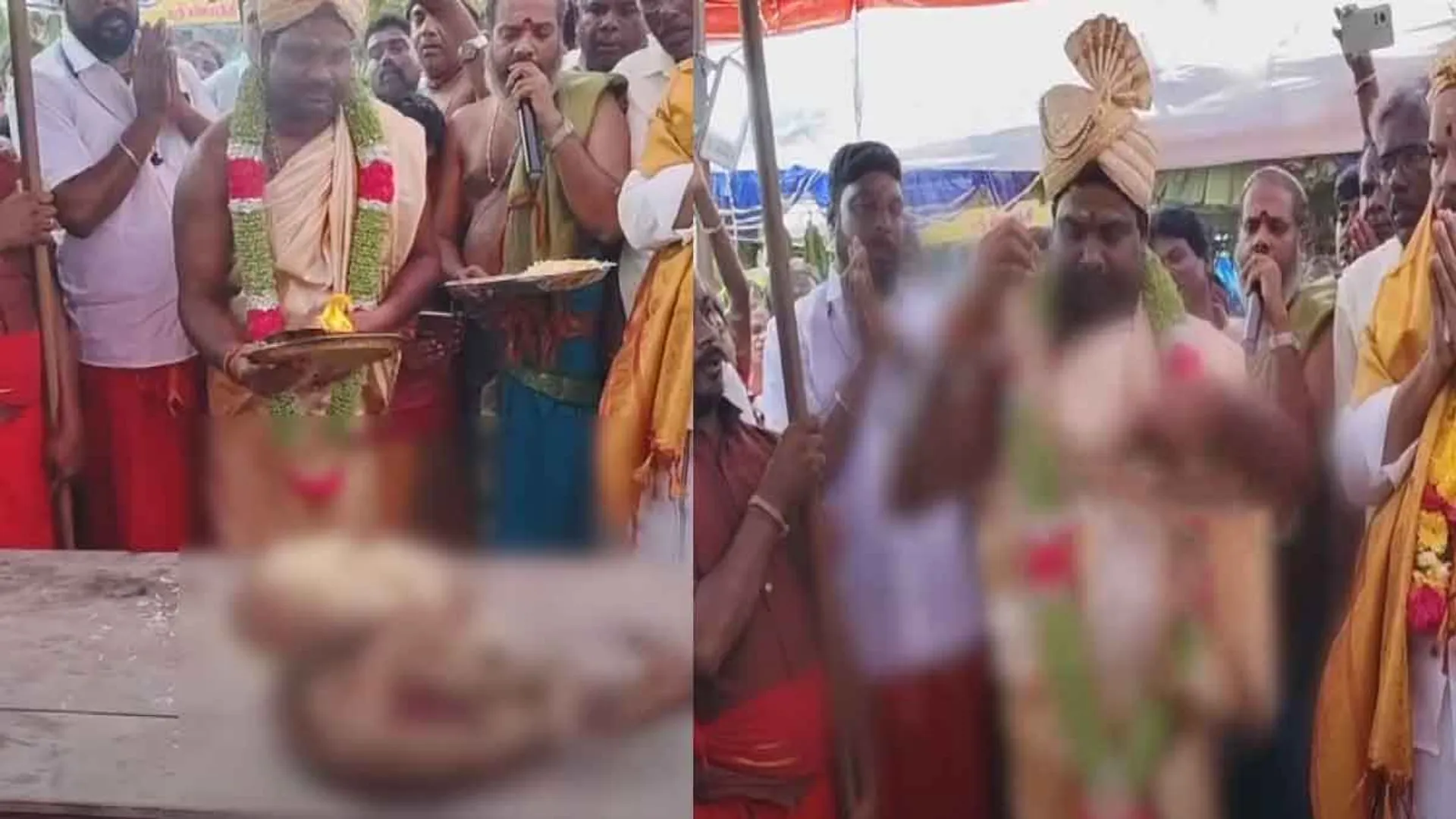  The shocking act of the priest who came to the temple for the consecration; people are shocked