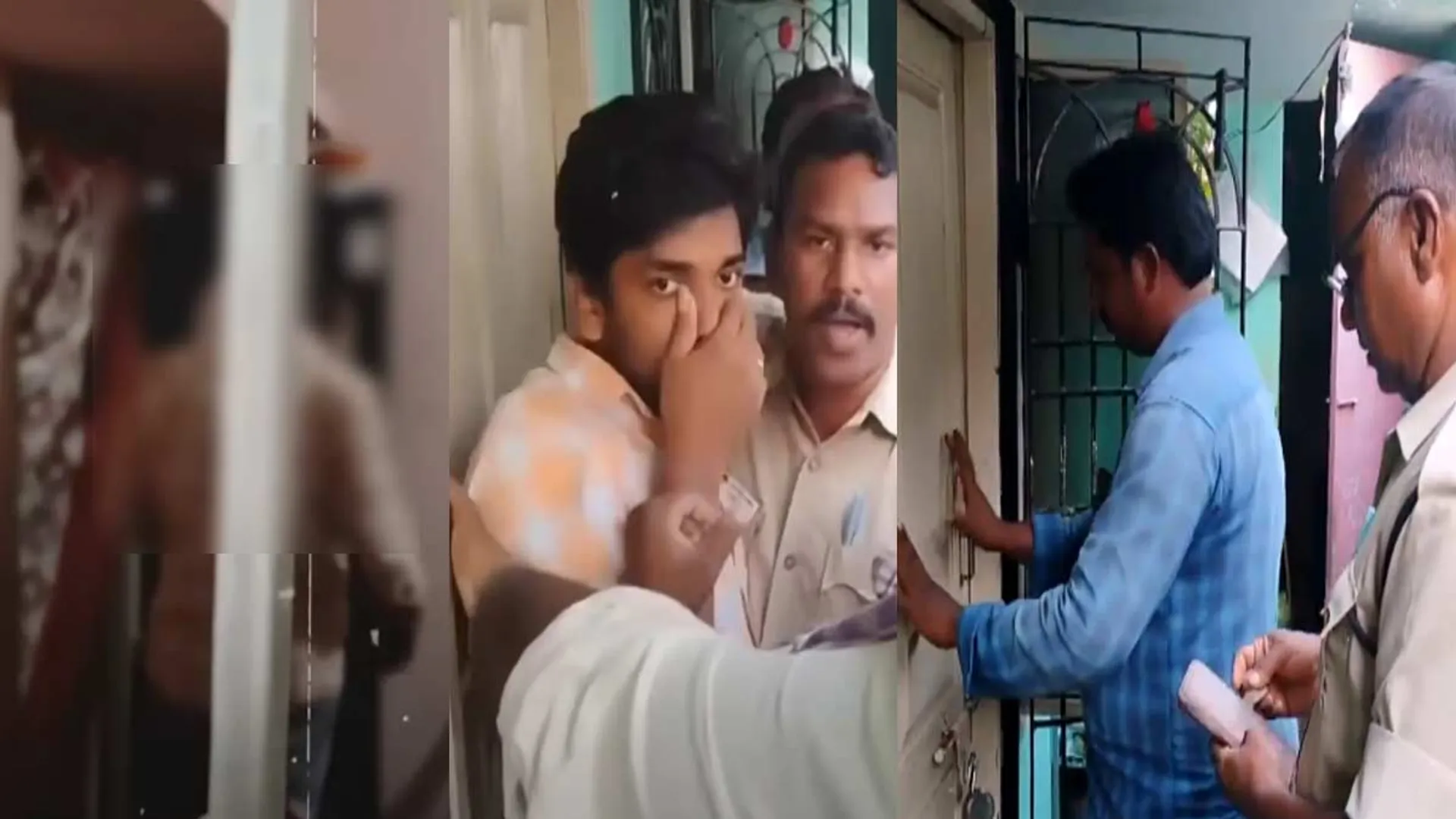 improper communication with the student; The husband who slammed the door and grabbed it